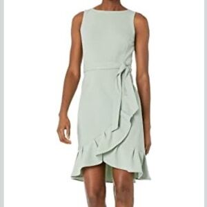 Calvin Klein Light Green Asymmetrical Dress